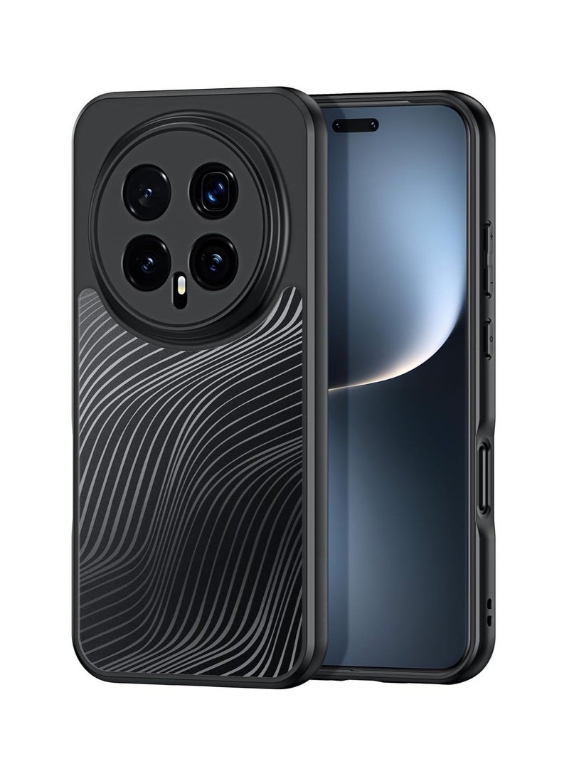 غطاء واقي متوافق مع هاتف Honor Magic 8 Pro - غطاء خلفي شفاف مقسى انسيابي الخطوط، مقاوم لبصمات الأصابع والسقوط، غطاء واقي ماص للصدمات من مزيج PC+TPU - Image 1