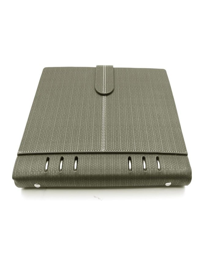 Viva LEGEND B5 Ring Binder Notebook, Thermo PU Cover, 80 GSM Cream Paper, 200 Ruled Pages, Magnetic Loop Closure, 6-Ring Refillable, 23.5x17.8 cm (GREY) - Image 3