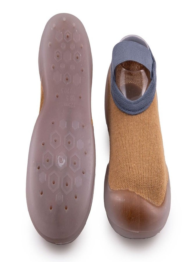 جوارب وأحذية ريتشمن المضادة للانزلاق للأطفال الرضع، جوارب قطنية ناعمة للشتاء، جوارب قصيرة مرنة للأطفال الصغار من الجنسين، مناسبة لجميع الفصول (أصفر 13) - Image 4