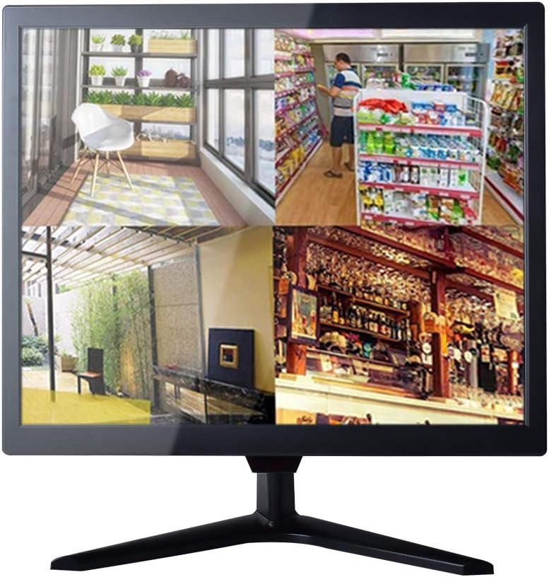 Cocar 15" CCTV Monitor Security Monitor Screen BNC VGA HDMI LCD Display for Home Security Systems Surveillance Camera STB 1024x768 Built-in Speaker Vesa Wall Mounting - Image 1
