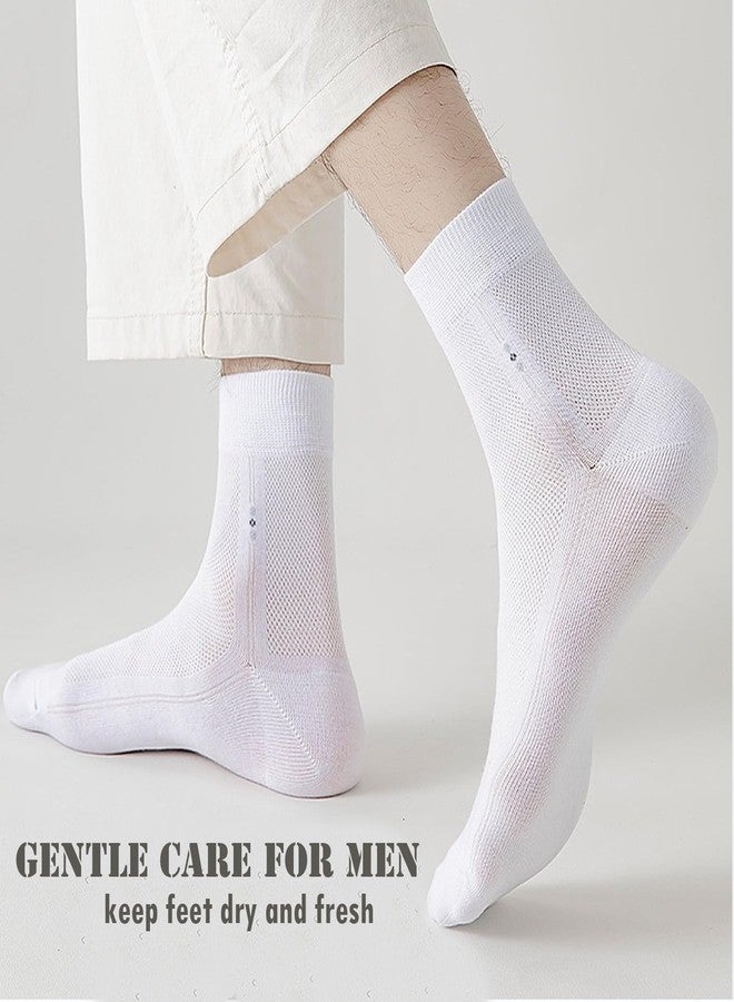Cityelf 12 Pack Thin Cotton Mesh Socks for Men Breathable Summer Dress Socks Dry Fit Casual Daily Wear Liner Footwear - Image 4