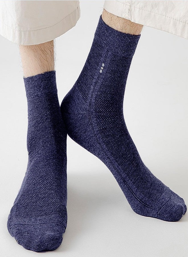 Cityelf 12 Pack Thin Cotton Mesh Socks for Men Breathable Summer Dress Socks Dry Fit Casual Daily Wear Liner Footwear - Image 5