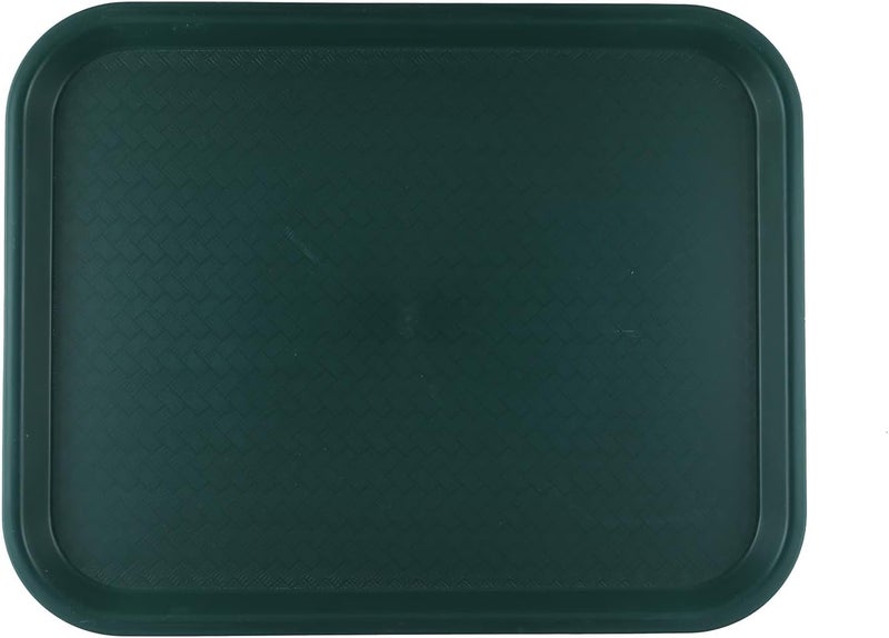 Vague Rectangular Shape Plastic Fast Food Tray, 45 cm x 35 cm Size, Green - Image 2