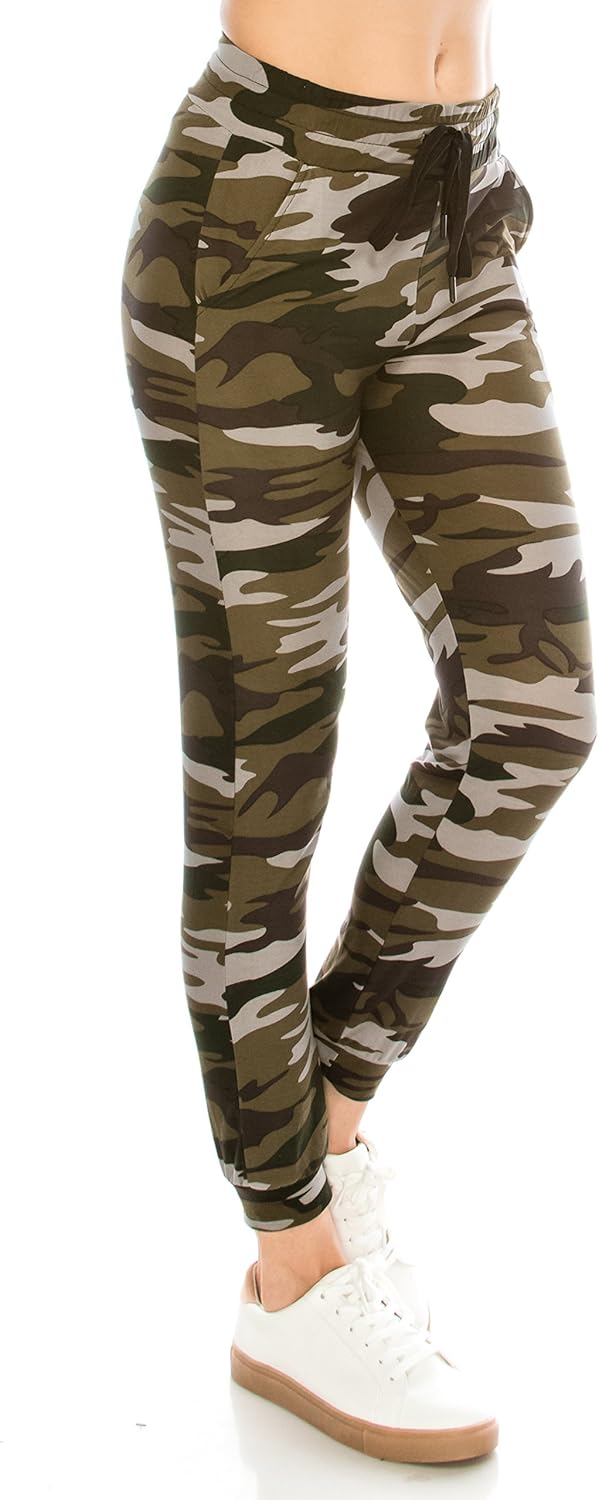 ALWAYS Women Drawstrings Jogger Sweatpants  Super Light Skinny Camo Soft Pockets Pants US S Tag SM - Image 1