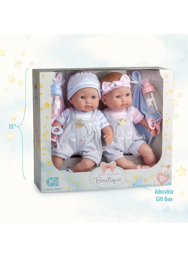 JC Toys DOLLS T Berguer Dolls Twin DLX Gift Set, Multi-Colour, 15 Inches - Image 3