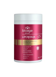 Bioage Liporedux Massage Caffeine Cream 24Hrs (35 Oz) Anti Cellulite Measurements Reduction And Intense Sliding
