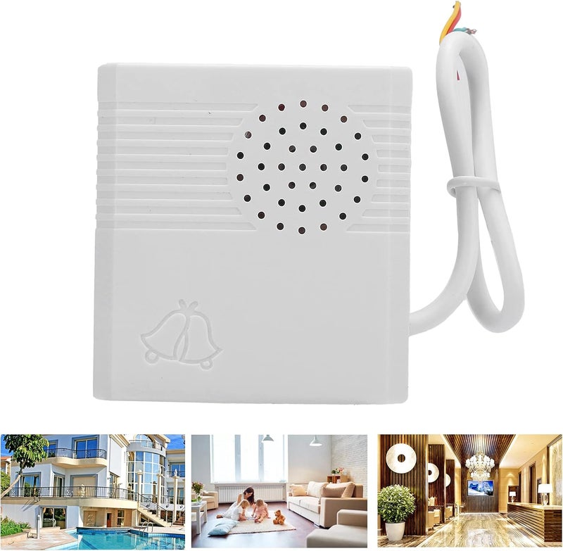 comfrt DC 12V Wired Doorbell, 4 Core Wire Doorbell Kit, Wall Hanging Push Bell, Transformer, Cable and Clips, High‑quality Shell, Easy to Install, Access Control System for Hotel Home Building - Image 5