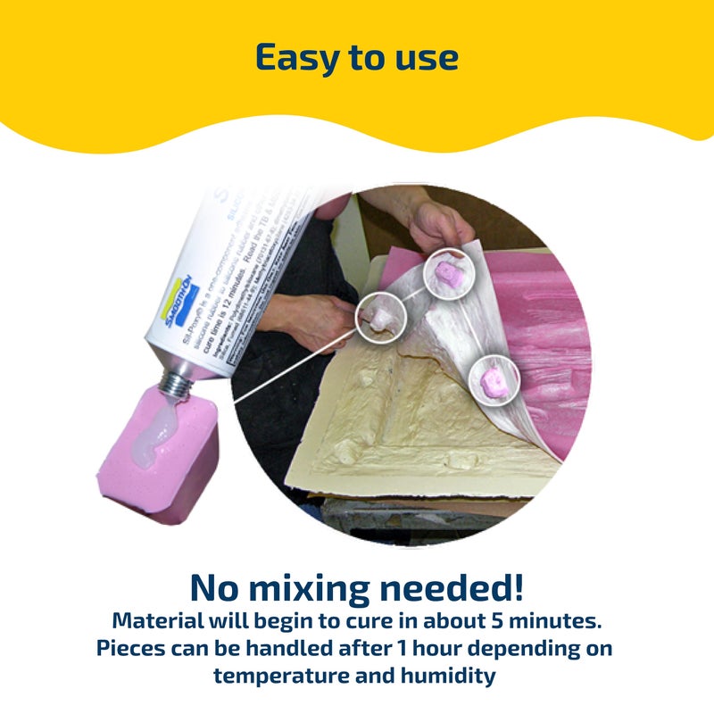 Smooth-On SIL-Poxyâ„¢ Silicone Rubber Adhesive - 3 Ounce Tube - Image 3