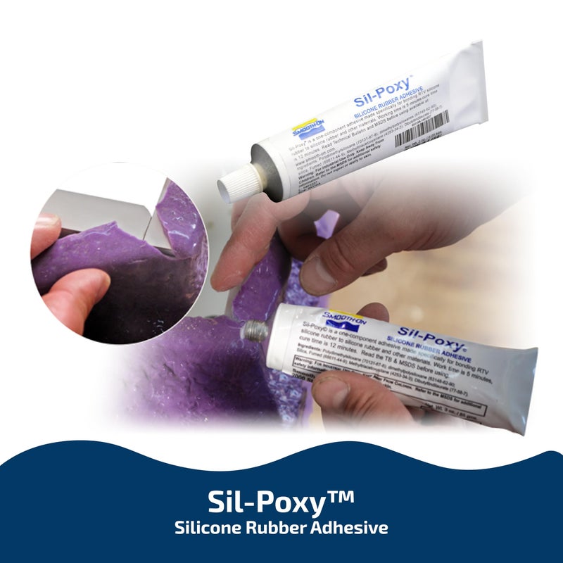 Smooth-On SIL-Poxyâ„¢ Silicone Rubber Adhesive - 3 Ounce Tube - Image 2