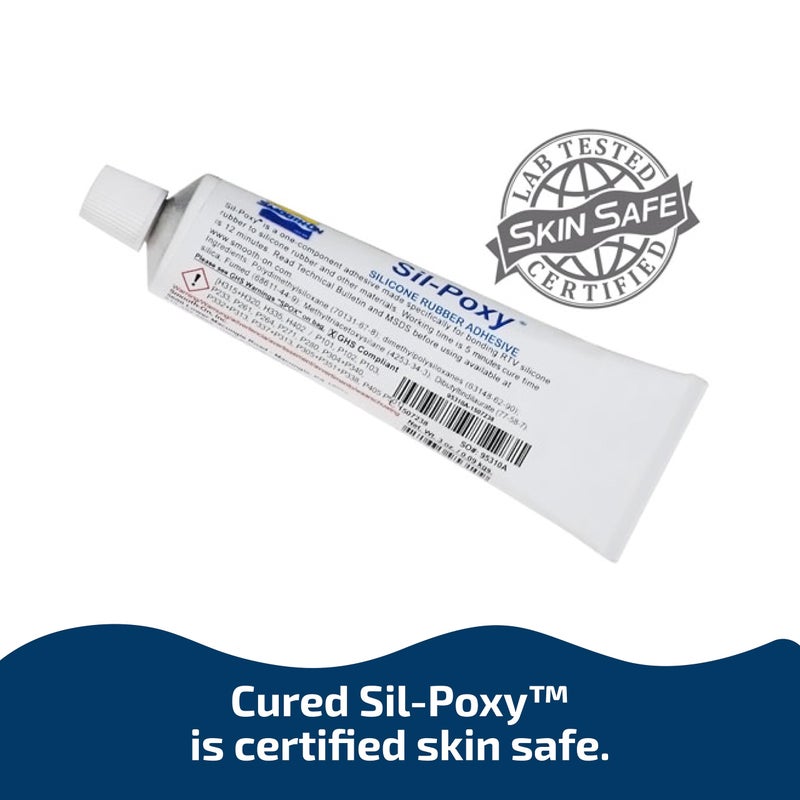 Smooth-On SIL-Poxyâ„¢ Silicone Rubber Adhesive - 3 Ounce Tube - Image 5