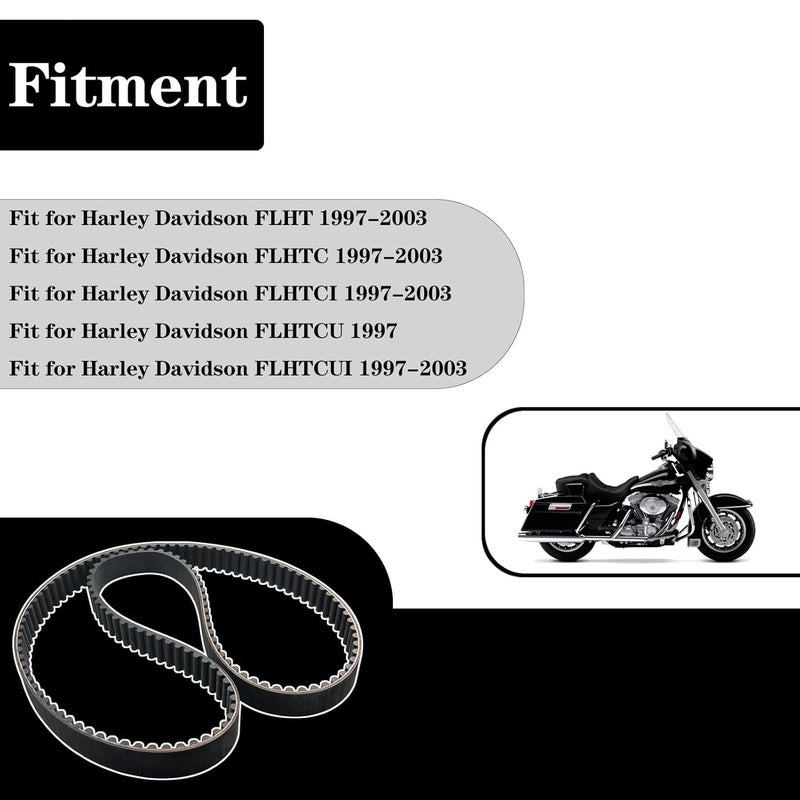 GYUPTRK 40024-97 Rear Drive Belt 139T 1-1/2" for Harley Davidson FLT FLHT FLHR FLTR 1997-2003 - Image 3