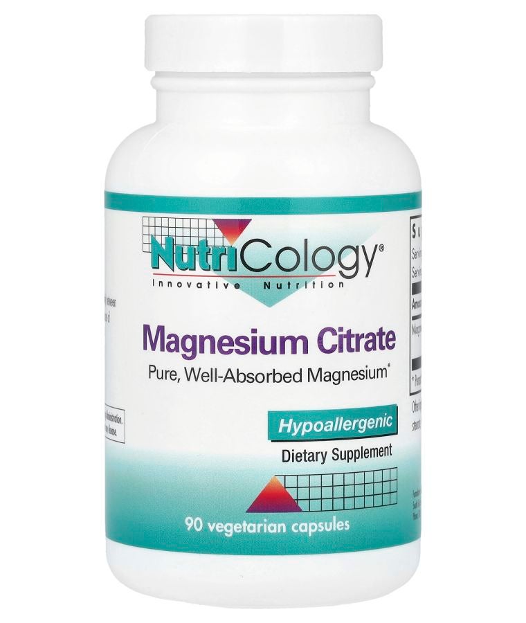 Nutricology Magnesium Citrate 170 mg 90 Vegetarian Capsules