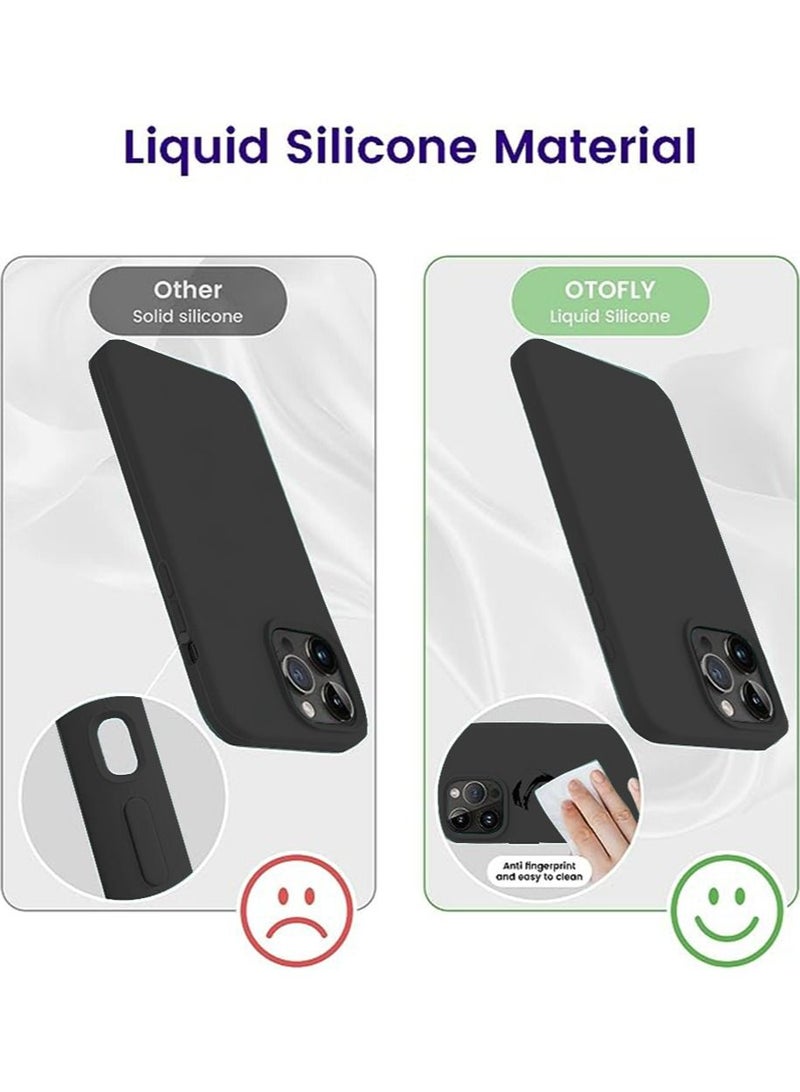 iPhone 15 Pro Max Mobile Case Cover with Soft Liquid Silicone Protection Anti-Scratch Shockproof Accessories Slim Protective Back Cover with Comfortable Hold Touch Feeling and Anti-fingerprint - Image 4