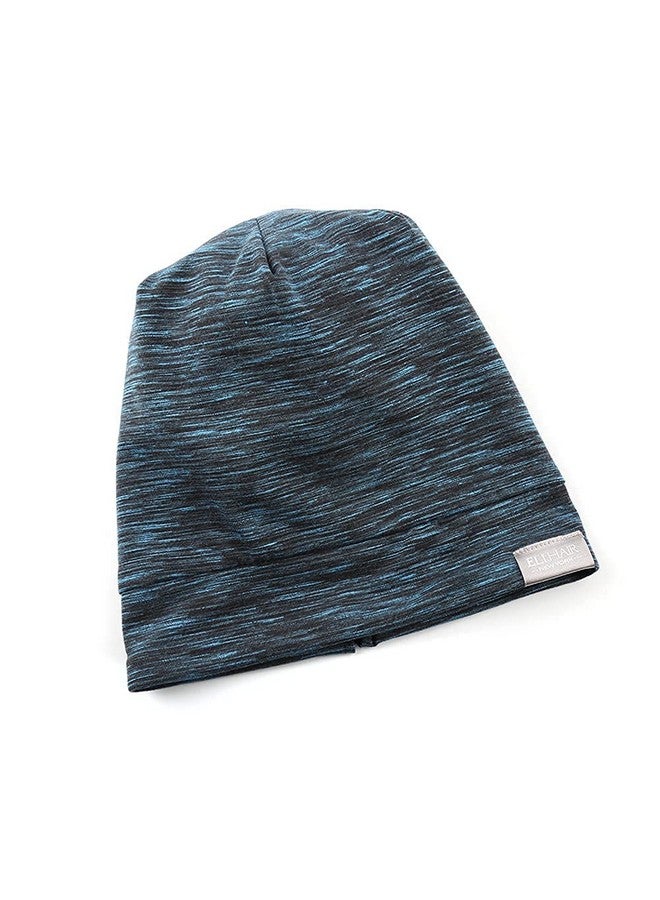 ELIHAIR Kids Beanie Sleep Hats Bonnet For Night Sleeping Cap Silky Lined Satin Bonnet With Adjustable Elastic Band For Teens Toddler Child Natural Curly Frizzy Hair Cover(Blue Black)  - Image 5