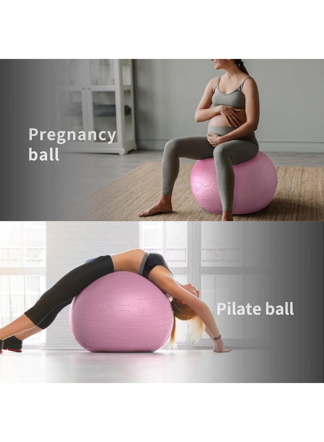 PROIRON Exercise Ball Anti-Burst Yoga Ball Chair with Quick Pump Slip Resistant Gym Ball Supports 500KG Balance Ball for Pilates Yoga Birthing Pregnancy Stability Gym Workout Training - Image 5