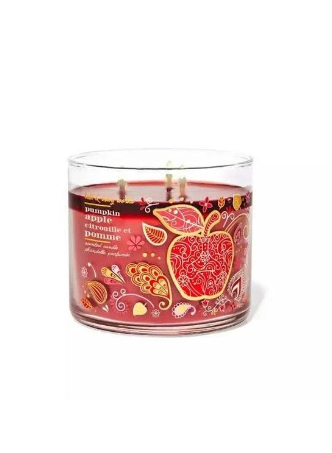 PUMPKIN APPLE Lg 3-Wick Candle