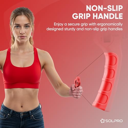 Solpro Grippax Adjustable Hand Grip Strengthener with Mechanical Counter for Men & Women | Adjustable 5 to 60 kg Resistance | Forearm, Wrist & Finger Strengthener | Home, Gym & Rehab Workouts (Red) - Image 4