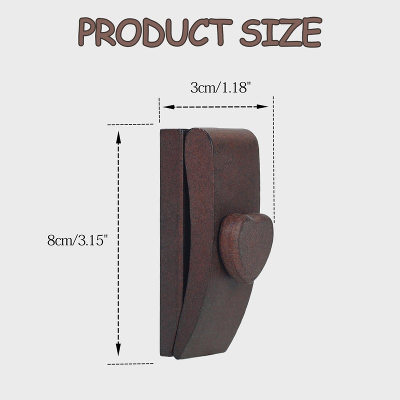 Dvehdbay 4 Quilt Hanger for Wall for Display - Tapestry Hangers for Walls, Wooden Rug Hangers for Wall Hangings, Decorate with Your Blanket and Tapestry Hanger, Quilt Rack Clamps for Mount (Brown) - Image 2