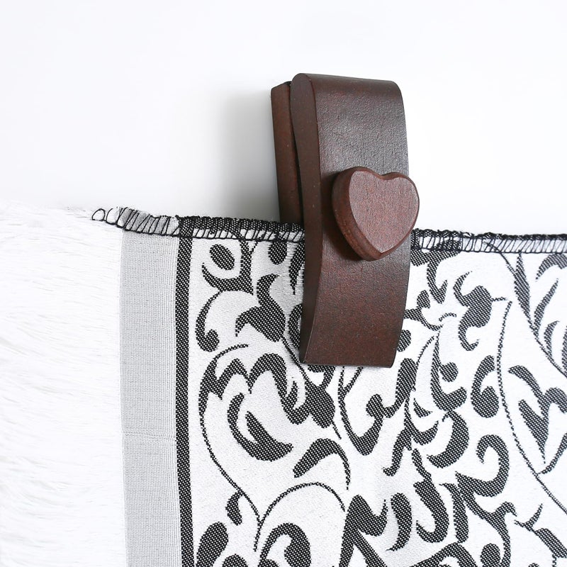 Dvehdbay 4 Quilt Hanger for Wall for Display - Tapestry Hangers for Walls, Wooden Rug Hangers for Wall Hangings, Decorate with Your Blanket and Tapestry Hanger, Quilt Rack Clamps for Mount (Brown) - Image 1