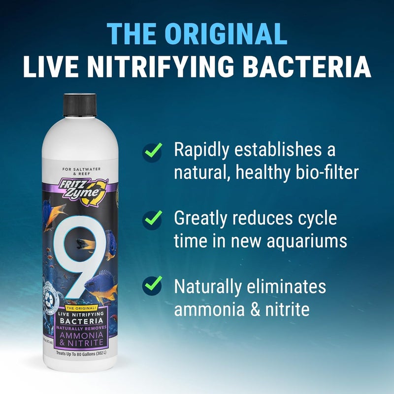 Fritz Aquatics FritzZyme 9 Nitrifying Bacteria for Saltwater Aquariums - 16 Ounce - Image 3