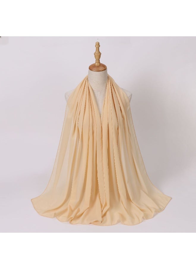 Cross-Border Solid Color Pearl Chiffon Scarf - The Perfect Blend of Fashion and Elegance - pzsku/Z6490C50029599FED46E0Z/45/_/1740628454/f7fc5303-6fc2-4aa8-a3cc-ec9aa595ec6d