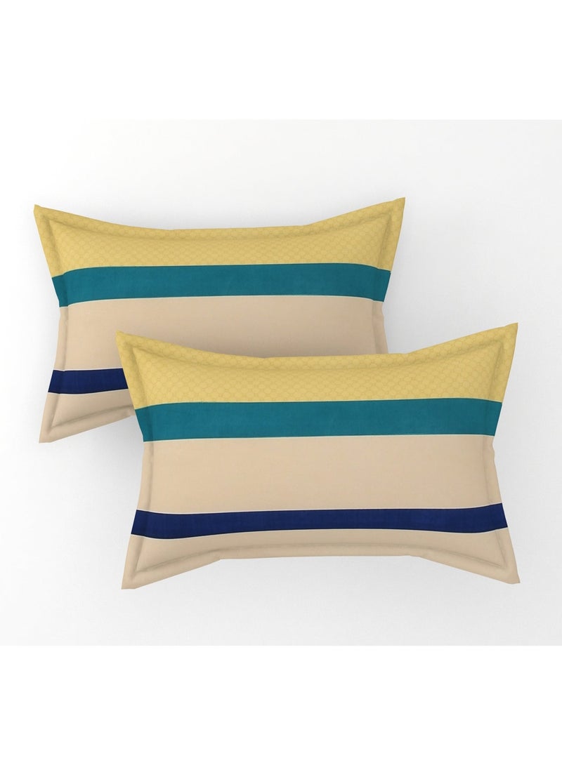 AURIO Premium Queen Size Flat Bedsheet with 2 Matching Pillowcases – Luxury Modern Design – Oversized Comfort (260x240 cm) Soft, Breathable Microfiber Bedding Set for All Seasons - Image 3