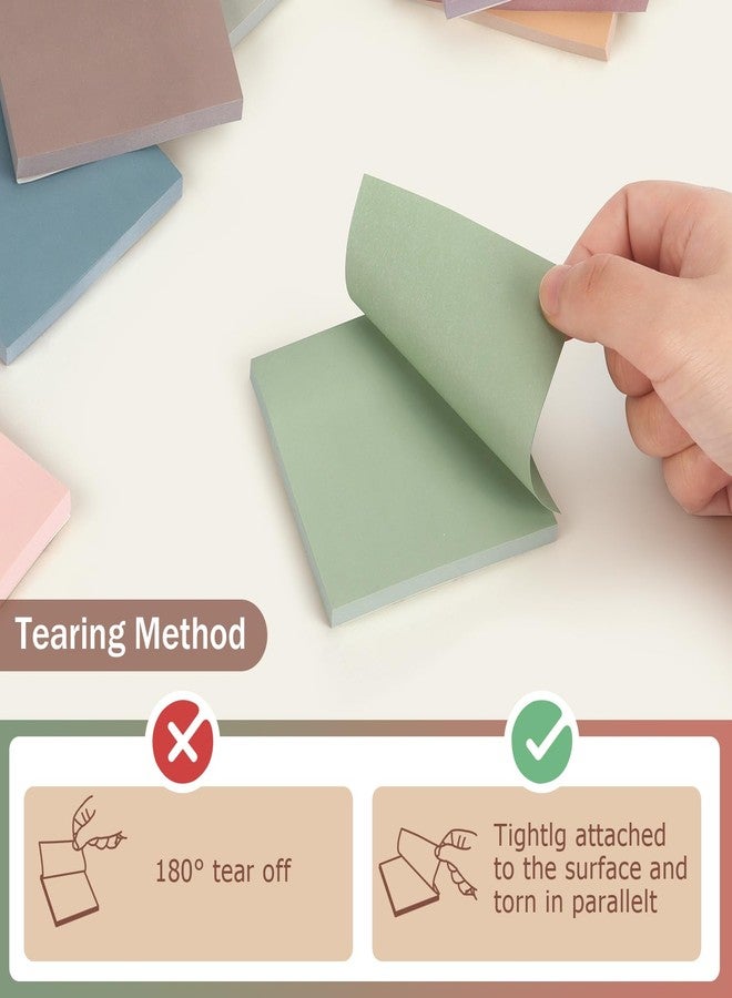 OSBOO Sticky Notes 3x3 Self-Stick Notes Pads with 8 Morandi Colors, Easy to Post for Office, School, Home, 8 Pads/Pack, 80 Sheets/Pad - Image 4