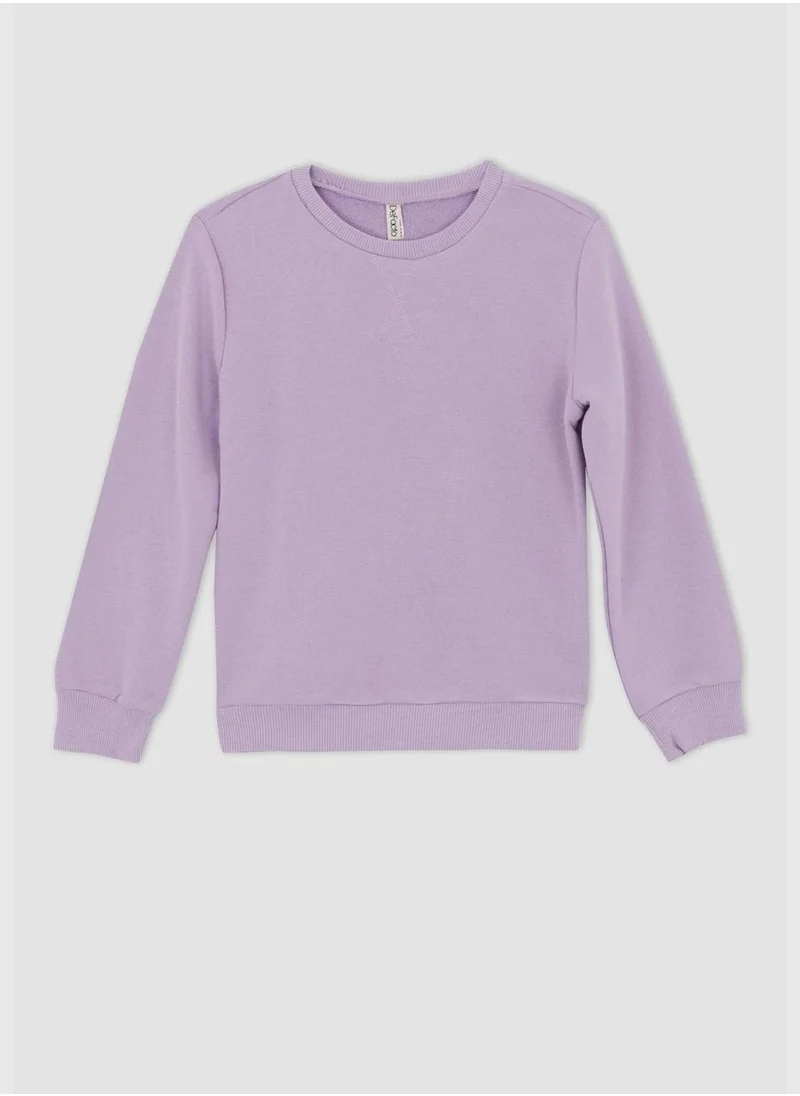 DeFacto Long Sleeve Crew Neck Sweater