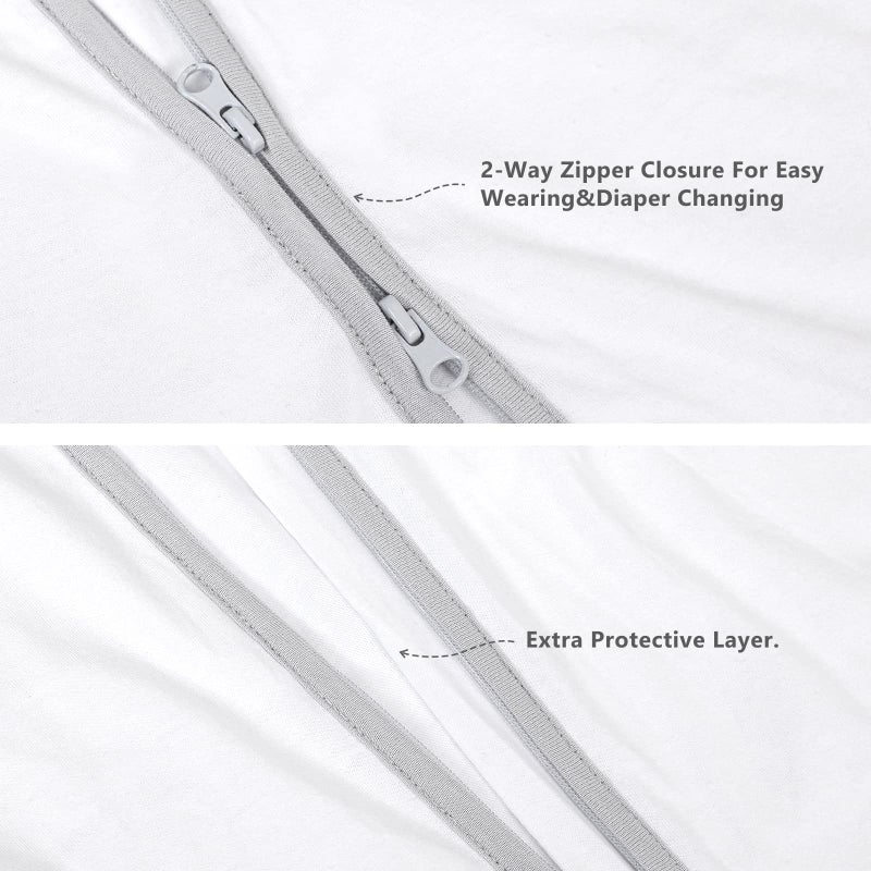 TILLYOU 2 Pack Baby Sleep Sack 18-24 Months 100% Cotton Wearable Blanket 0.5 TOG Sleeveless Summer Sleep Sacks with 2-Way Zipper, Woodland Dinosaurs - Image 2