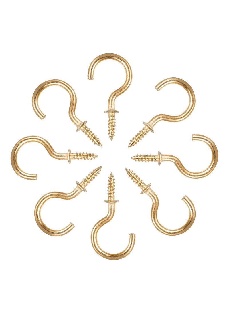 INCREWAY INCREWAY 50pcs 78 Inch Ceiling Hooks Brass Plated Screw Hooks Cup Hooks  - Image 1