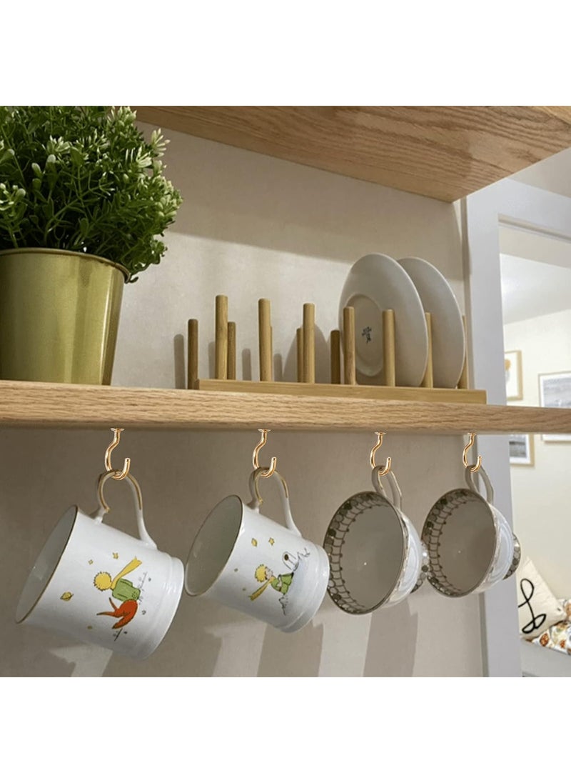 INCREWAY INCREWAY 50pcs 78 Inch Ceiling Hooks Brass Plated Screw Hooks Cup Hooks  - Image 5