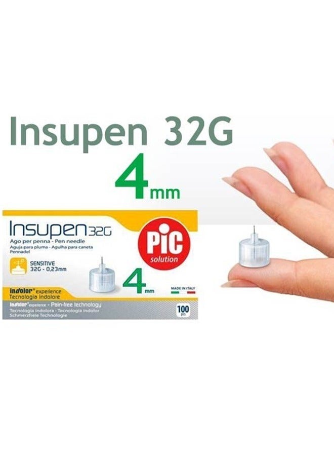 بيك سولوشن بيك سوليوشن إبر أنسولين أصلية أنسوبين أوريجينال 32 جرام 4 ملم  100 قطعة - Image 4