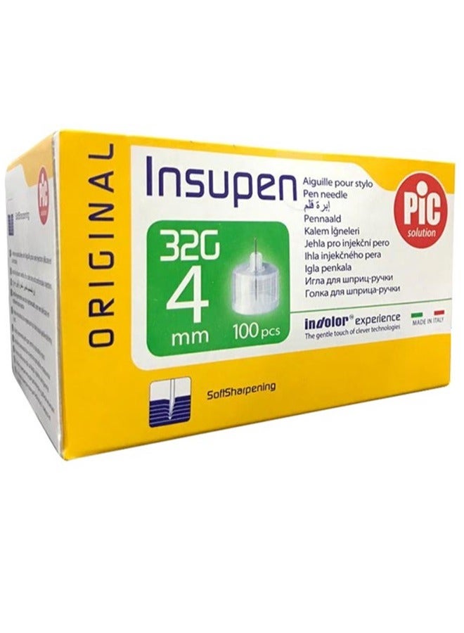بيك سولوشن بيك سوليوشن إبر أنسولين أصلية أنسوبين أوريجينال 32 جرام 4 ملم  100 قطعة - Image 3