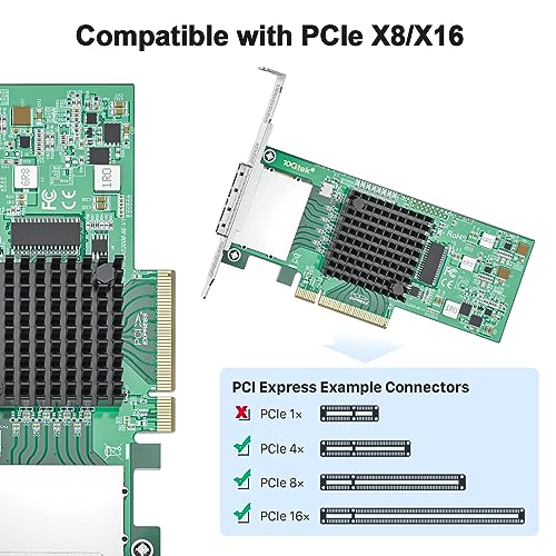 10Gtek External PCI Express SAS/SATA HBA, SAS2008 Chip, X8, 6Gb/s, Same as 9200-8E - Image 2