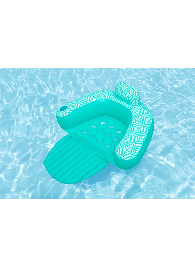 Bestway Bestway, Inflatable Comfort Plush Deluxe Chair Lounge Pool Float Chair with Backrest Armrests Mesh Seat Water Lounge Mattress for Adults Kids Beach Pool Relaxation with Repair Patch, 57x47 Inch