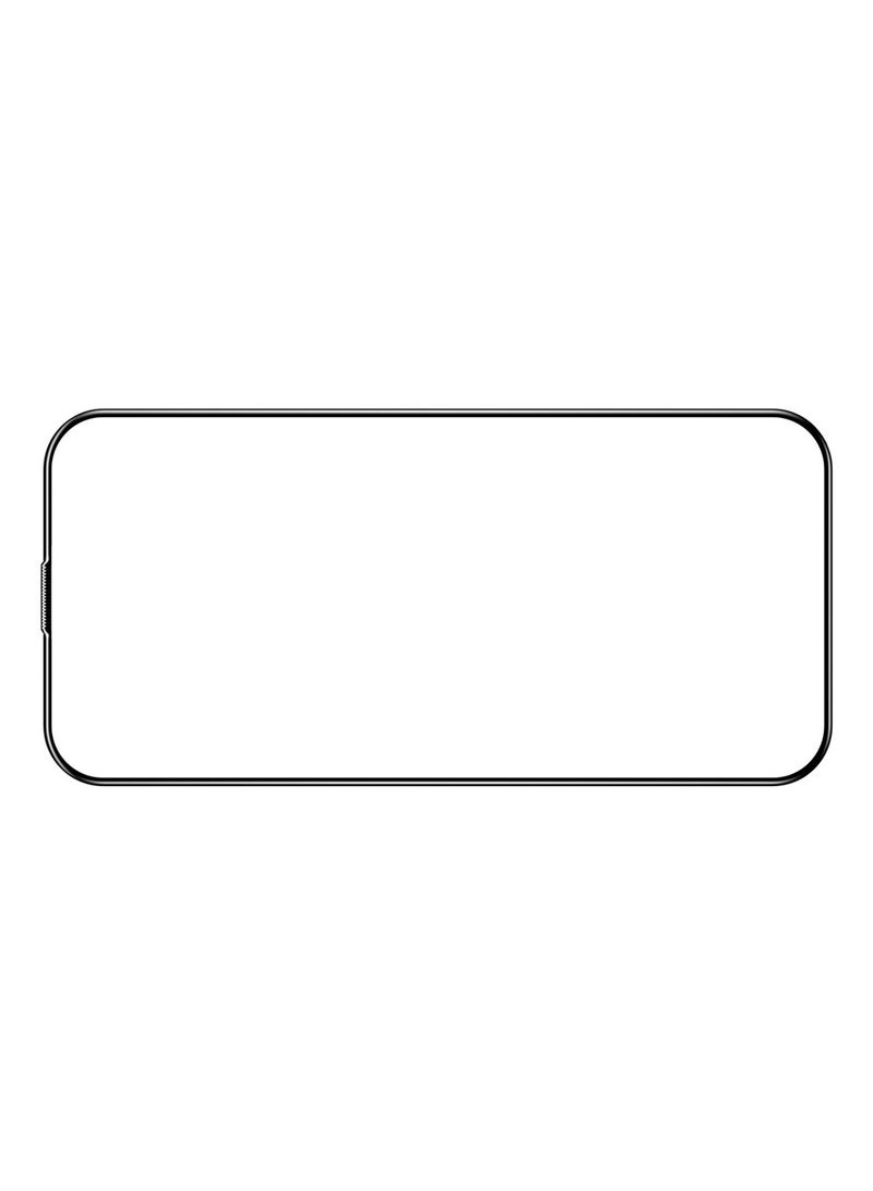 Green Lion 3D Silicone Plus High Definition Edge Glass for iPhone 15 Pro - Black Edge/Clear - Image 2