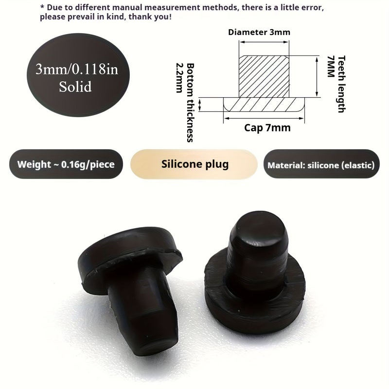 48pcs Heat Resistant Rubber T-Shaped End Caps Heavy Duty Dust Plugs for Automotive Equipment - Image 3