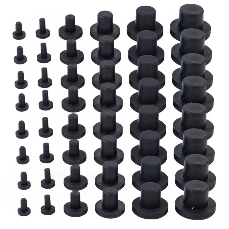48pcs Heat Resistant Rubber T-Shaped End Caps Heavy Duty Dust Plugs for Automotive Equipment - Image 1