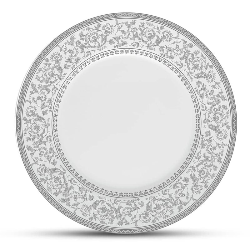 Crocera LaOpala Diva Persian Silver Large Dinner Plate Set of 6 pcsSovrana Collection11 inch Opalglass - Image 1