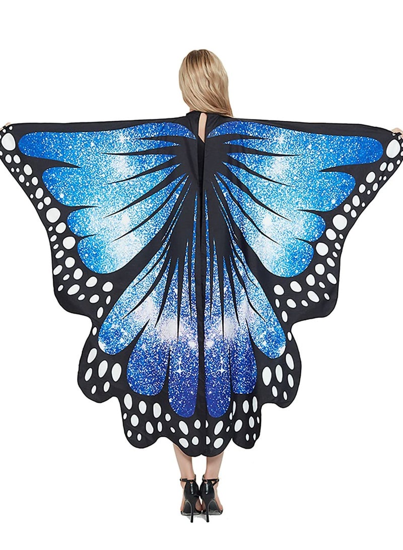 Excefore Women Butterfly Wings Shawl Fairy Girls Cape Dress Up Costume Accessory - Image 1