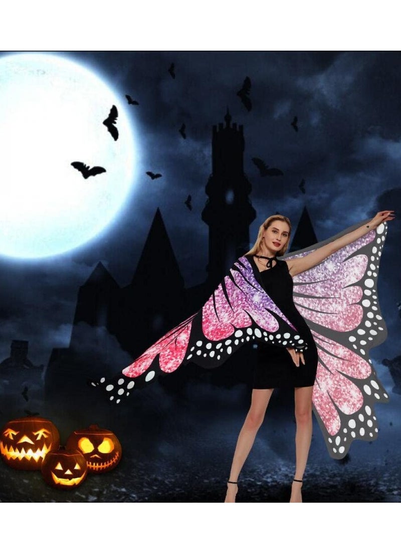 Excefore Women Butterfly Wings Shawl Fairy Girls Cape Dress Up Costume Accessory - Image 2