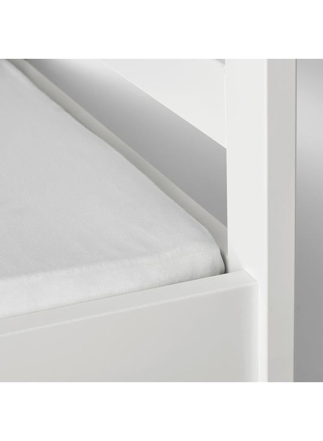 erorex Fitted sheet for cot, white, 60x120 cm - Image 3