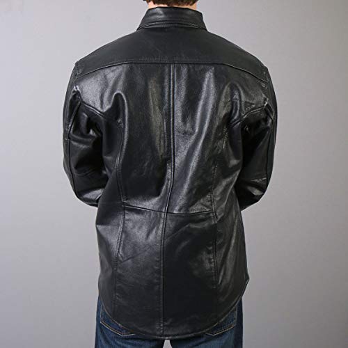 Hot Leathers قميص جلد رجالي من هوت ليذرز (أسود، XXX-كبير) - Image 3