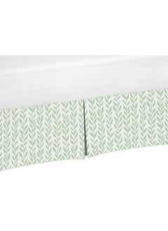 Sweet Jojo Designs Green and White Leaf Floral Girl Pleated Baby Nursery Crib Bed Skirt Dust Ruffle - Boho Farmhouse Sunflower Collection - pzsku/Z64913579EB6630D9C123Z/45/_/1737030746/248c5b8e-01a8-44a3-8351-2e939a24ca4d