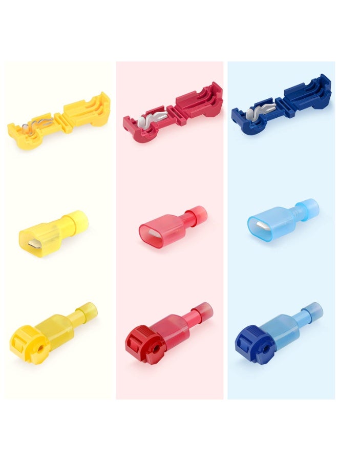 Nilight Nilight - 50004R 120 Pcs/60 Pairs Quick Splice Wire Terminals T-Tap Self-stripping with Nylon Fully Insulated Male Quick Disconnects Kit, 2 Years Warranty  - Image 2