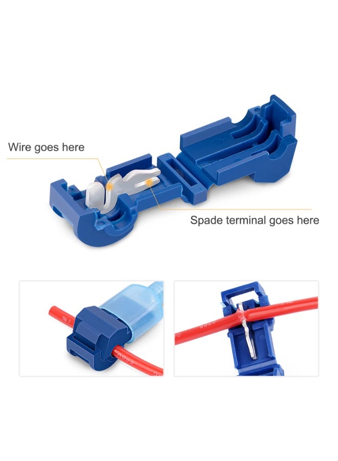 Nilight Nilight - 50004R 120 Pcs/60 Pairs Quick Splice Wire Terminals T-Tap Self-stripping with Nylon Fully Insulated Male Quick Disconnects Kit, 2 Years Warranty  - Image 3