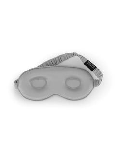 BRIGHTLY LABS Ultimate Comfort with our Pure Mulberry Silk Contour Eyemask - Soft Sleep Aid with Elastic Strap, 22 Momme, Infused with Silver Ions, Silver Color  - Image 2