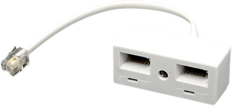 UK Telephone BT To RJ11 Socket Adapter Dual Plug Landline Phone Converter - Image 2