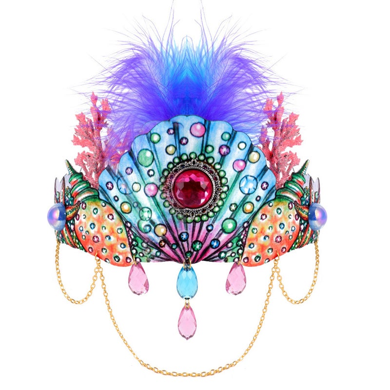 2pcs Halloween Hairband Headband Shell Hair Ornament Hair Jewelry Photography Props for Women - Image 2