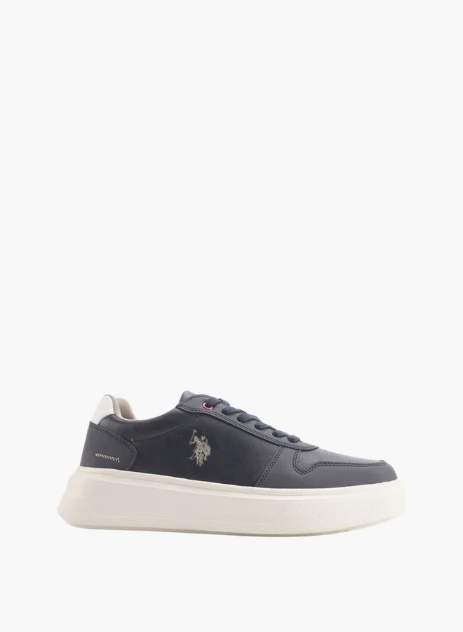 U.S. Polo Assn. U.S. Polo Assn Men's Logo Detail Sneakers with Lace-Up Closure